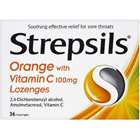 Strepsils Orange with Vitamin C 100mg Lozenges 36