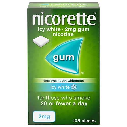 Nicorette Gum 2mg Icy White (105)