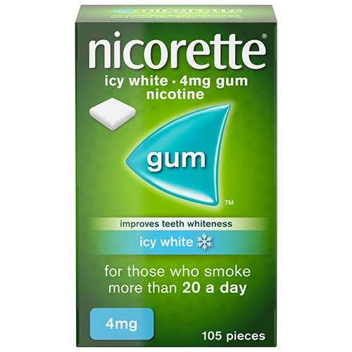 Nicorette Icy White 4mg Gum 105
