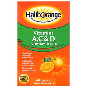 Haliborange Vitamins A C and D Orange Chewable Tablets 60