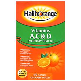 Haliborange Vitamins A, C & D Orange Chewable Tablets (60)