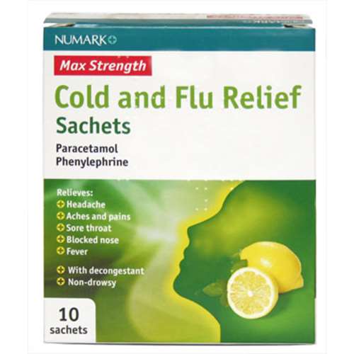Numark Max Strength Cold and Flu Relief Sachets