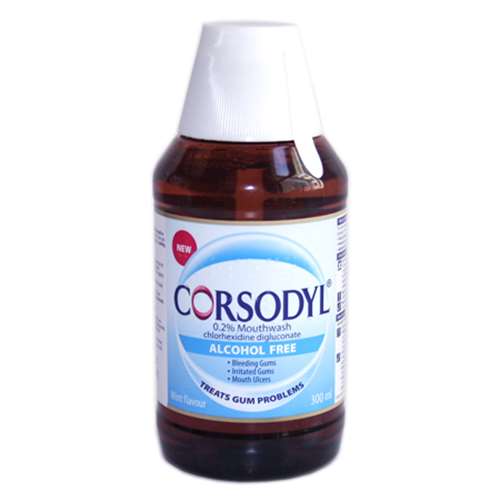 Click to view product details and reviews for Corsodyl Alcohol Free Mint Flavour Mouthwash 300ml.