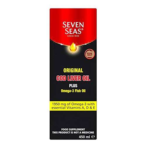 Seven Seas Pure Cod Liver Oil plus omega-3 fish oil 450ml