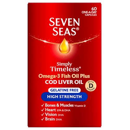 Click to view product details and reviews for Seven Seas Pure Cod Liver Oil High Strength 60.