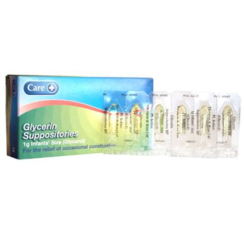 Glycerin Suppositories 1g Infants' Size (Glycerol) 12