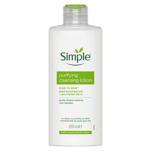 Click to view product details and reviews for Simple Kind To Skin Purifying Cleansing Lotion 200ml. Click to view product details and reviews for Simple Kind To Skin Purifying Cleansing Lotion 200ml.