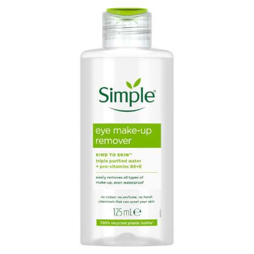 Click to view product details and reviews for Simple Kind To Skin Eye Make Up Remover 125ml. Click to view product details and reviews for Simple Kind To Skin Eye Make Up Remover 125ml.