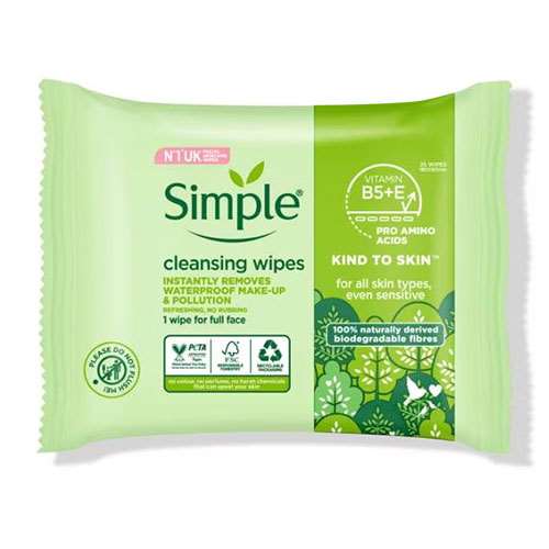 Simple Kind To Skin Cleansing Facial Wipes 25