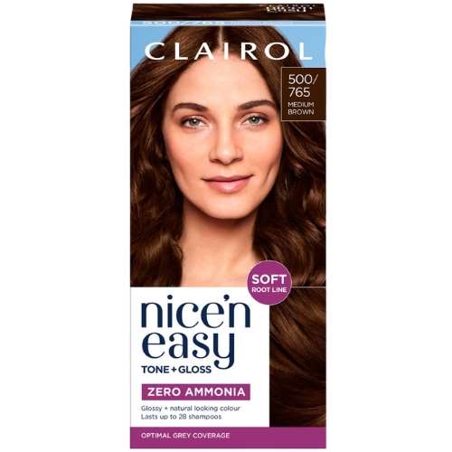 Click to view product details and reviews for Clairol Nice N Easy Tone Gloss 500 765 Medium Brown.