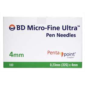 BD Micro-Fine Ultra Pen Needles 32G - 0.23 x 4mm (100)
