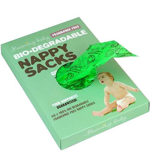 Beaming Baby Fragrance Free Bio-Degradable Nappy Sacks 60