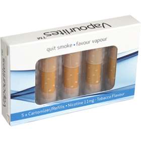 Vapourlites Electronic Cigarette Tobacco Flavour 11mg Refills 5