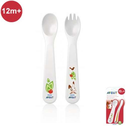 Avent Fork and Spoon Set 12m+