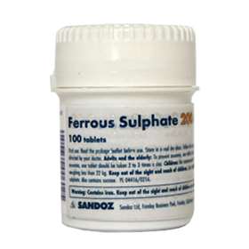 Ferrous Sulphate 200mg 100 Tablets