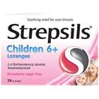 Strepsils Children 6+ Strawberry Lozenges 24