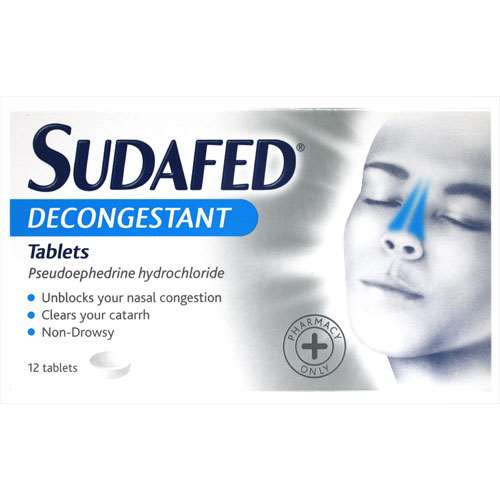 Sudafed Decongestant Tablets 12