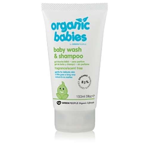 Organic Babies Baby Wash & Shampoo Fragrance Free 150ml