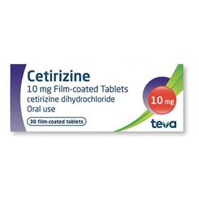 Cetirizine Dihydrochloride Film Coated Tablets 10mg 30