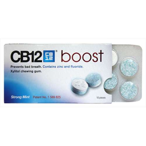 CB12 Boost Xylitol Chewing Gum Strong Mint 10