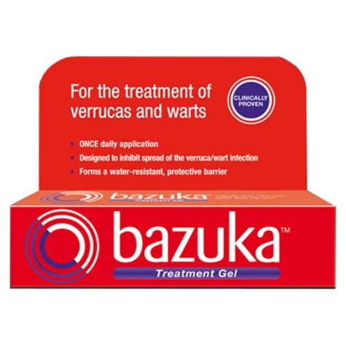 Bazuka Verrucas & Warts Treatment Gel 6g RED