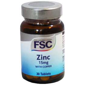 FSC Zinc with Copper 15mg 30 Tablets
