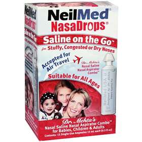 Neilmed Nasadrops Nasal Saline Aspirator 15 Ampoules x 15ml