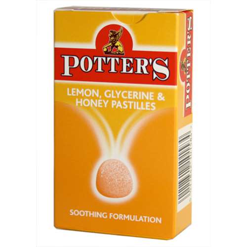 Potters Lemon, Glycerine & Honey Pastilles 45g