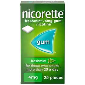 Nicorette Freshmint 4mg Nicotine Gum 25 Pieces