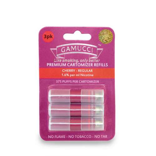 Gamucci Cherry Regular 1.6% per ml Nicotine Cartomizer Refil