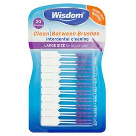 Wisdom Interdental Brushes Large Purple 20's