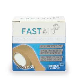 FastAid Zinc Oxide Non Stretch Tape 2.5cm x 5m