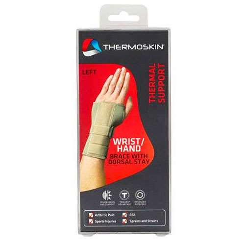 Thermoskin Thermal Wrist/Hand Brace with Dorsal Stay XLarge Left 86268