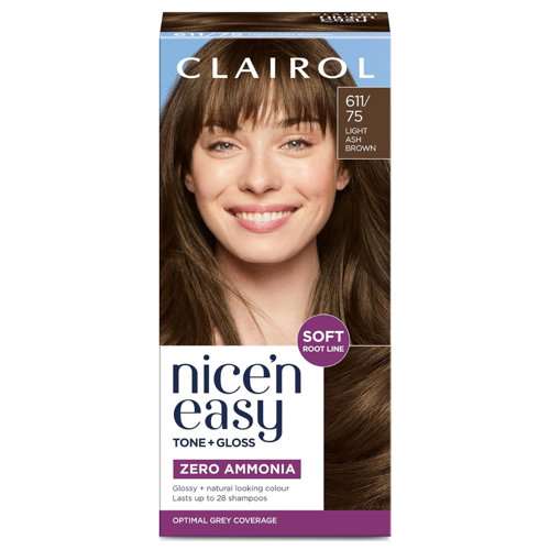 Clairol Nice n Easy Tone + Gloss 611/75 Light Ash Brown