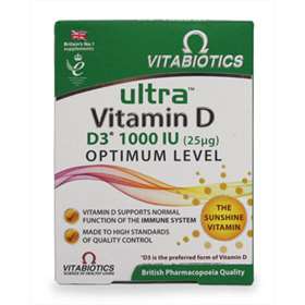 Vitabiotics Ultra Vitamin D 1000IU (25µg) Tablets 96