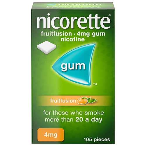 Nicorette Fruit Fusion 4mg Gum 105