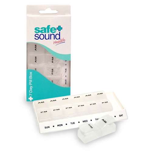 Safe and Sound 7 day pill box with AM and PM compartments SA8314