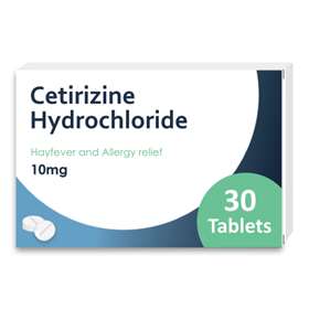 Cetirizine Hydrochloride 10 mg Tablets 30
