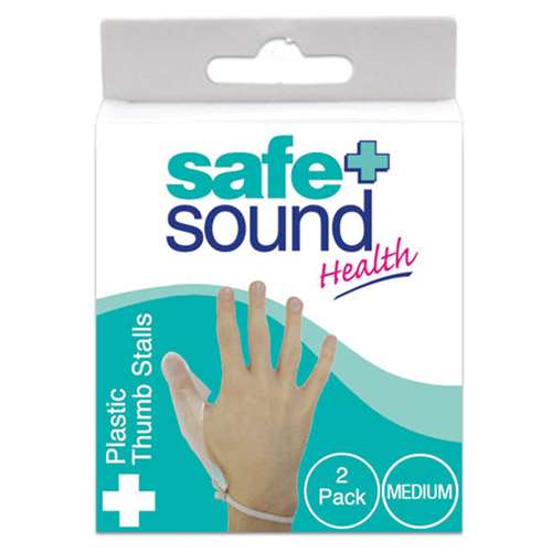 Safe and Sound Plastic Finger Stall Medium 2 pack