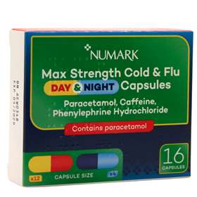 Numark Max Strength Cold and Flu day and Night Capsules 16