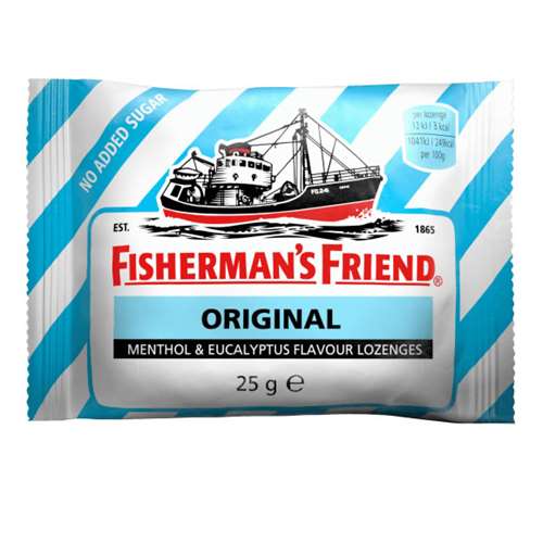 Fishermans Friend Original Menthol and Eucalyptus Flavour Lozenges No Added Sugar 25g