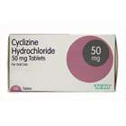 Cyclizine Hydrochloride 50mg 100 Tablets