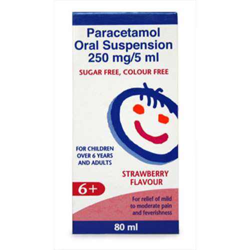 Paracetamol 250mg/5ml Oral Suspension 6 Plus 80ml ExpressChemist.co