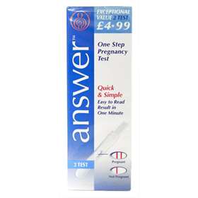 Answer One Step Pregnancy 2 Test