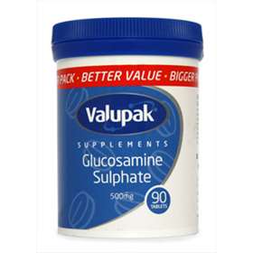 Valupak Supplements Glucosamine Sulphate 500mg 90 Tablets