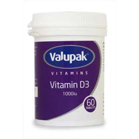 Valupak Vitamins Vitamin D3 1000iu 60 Tablets - ExpressChemist.co.uk - Buy  Online