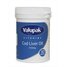 Valupak Vitamins Cod Liver Oil 550mg 30 Capsules