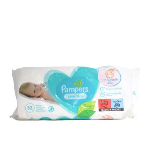 Pampers Sensitive Baby Wipes 52