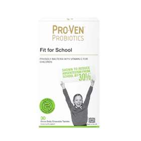 Proven Probiotics Child Acidophilus & Bifidus With Vitamin C.  Fit  For School 30 Chewable Tablets