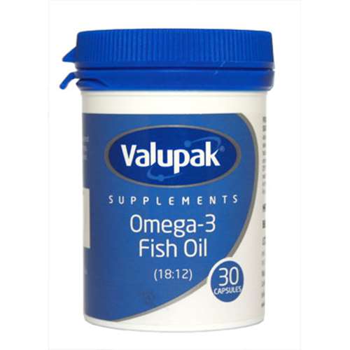 Valupak Supplements Omega-3 Fish Oil 30 Capsules
